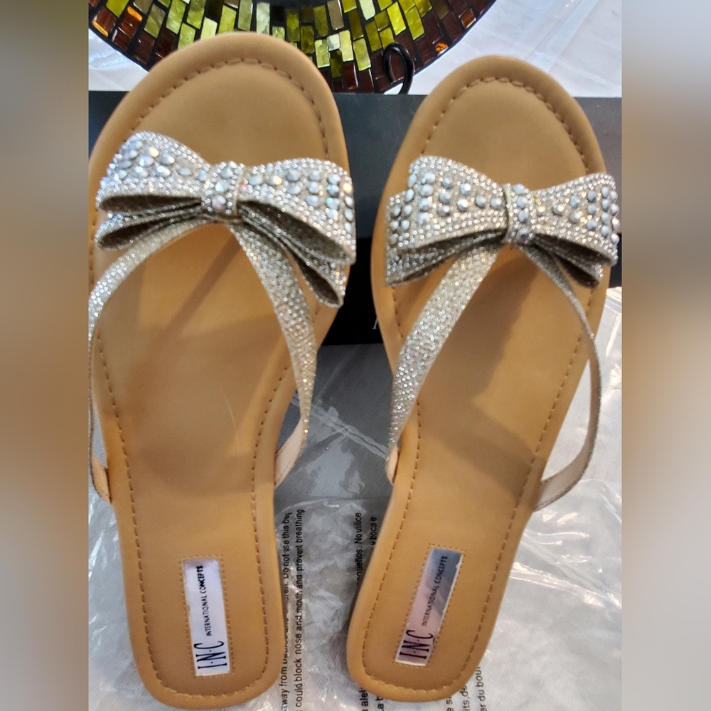 INC Champagne Women's Sandals with Bow